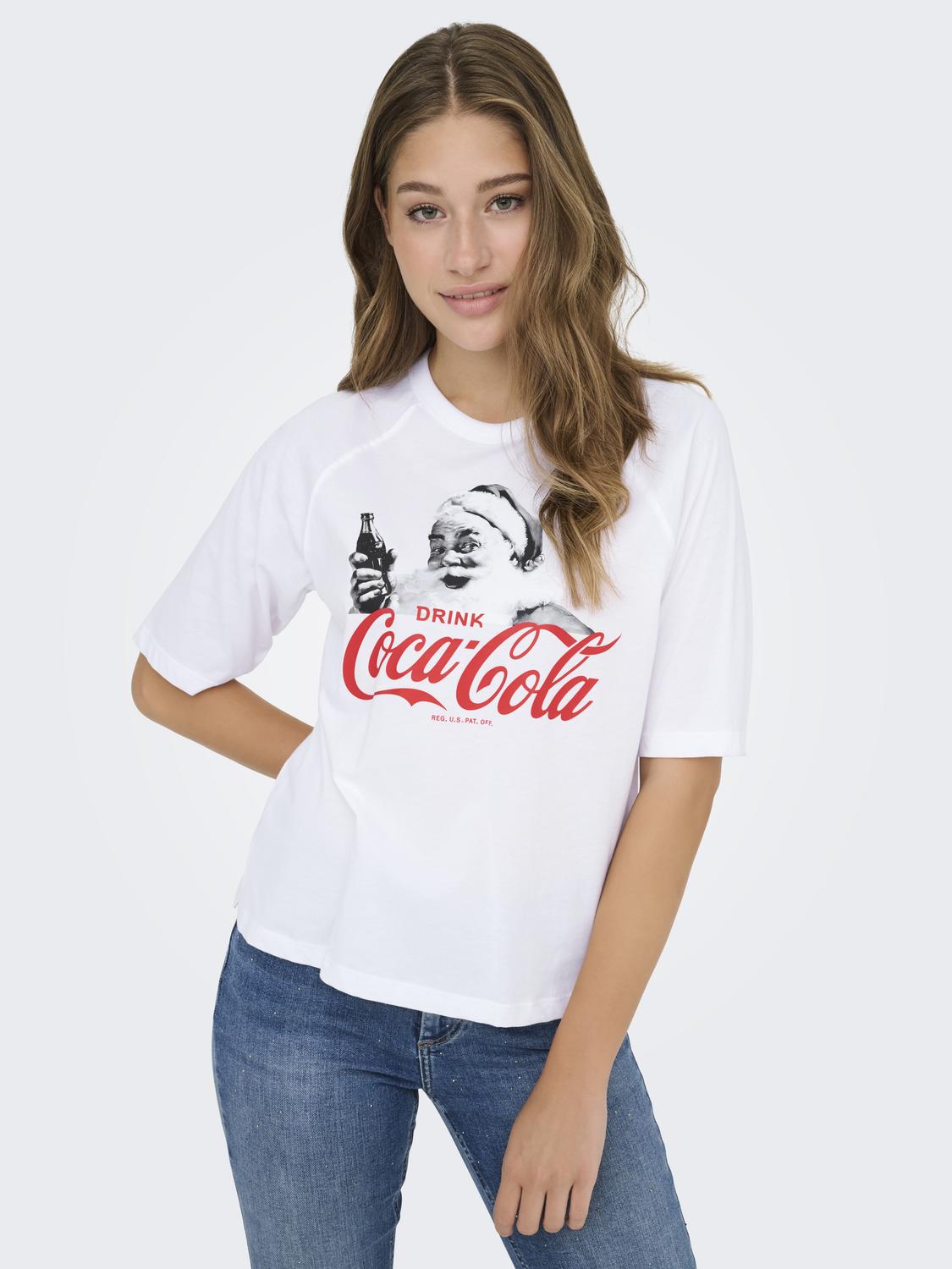 ONLY COCA COLA XMAS LIFE S/S TOP