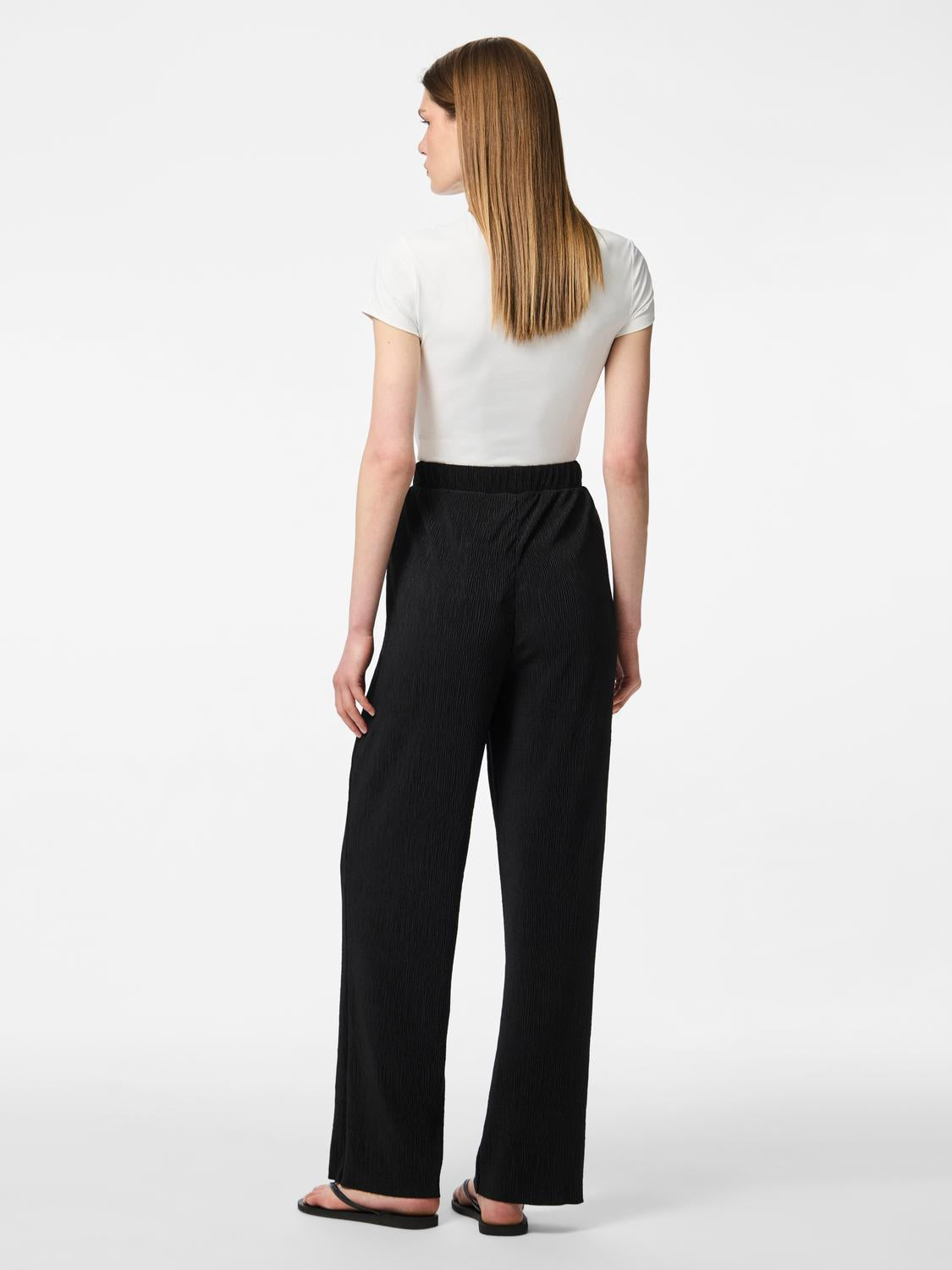 PIECES FLORA HW WIDE PANTS