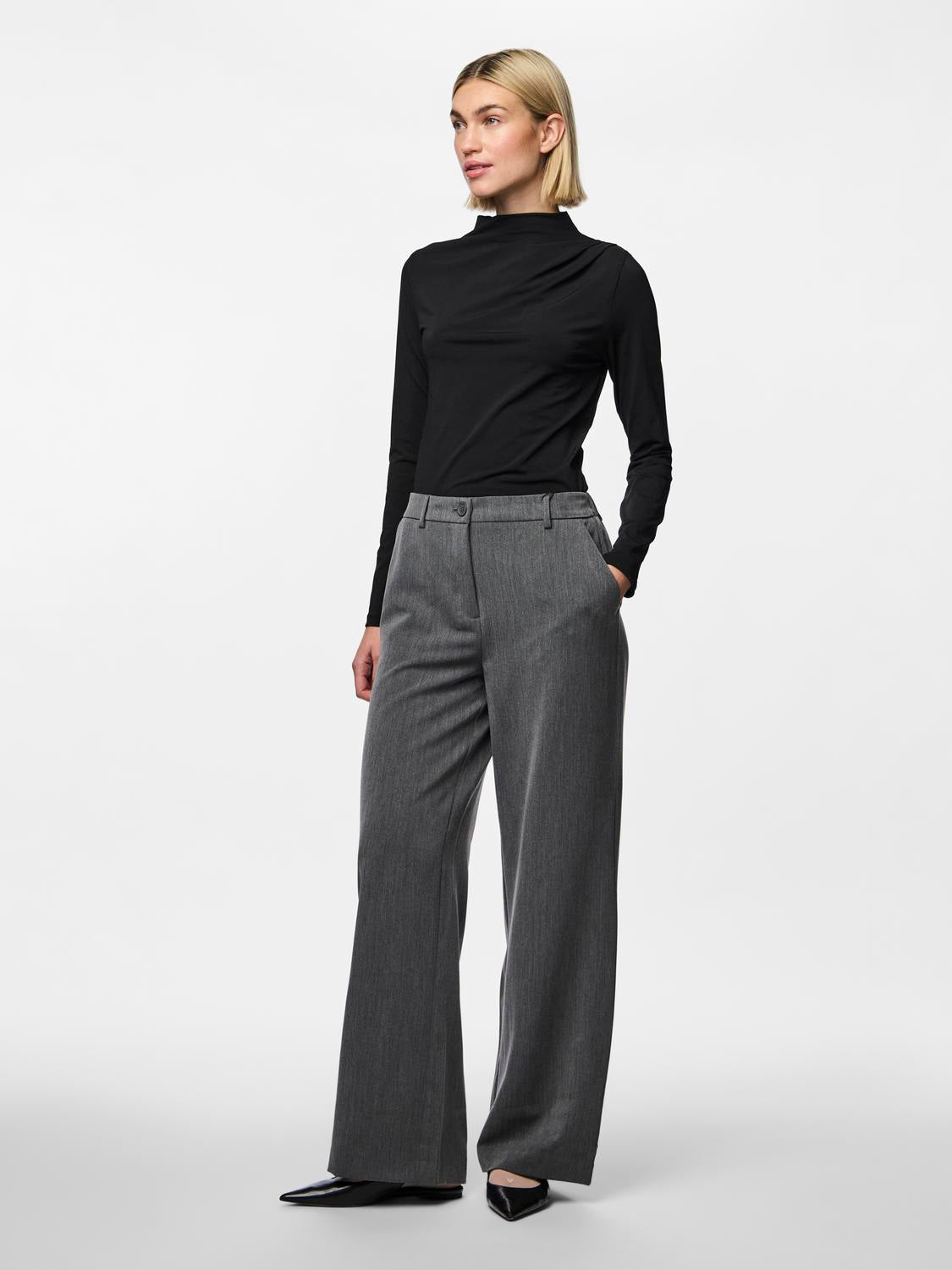 PIECES MADISON LS DRAPED TOP