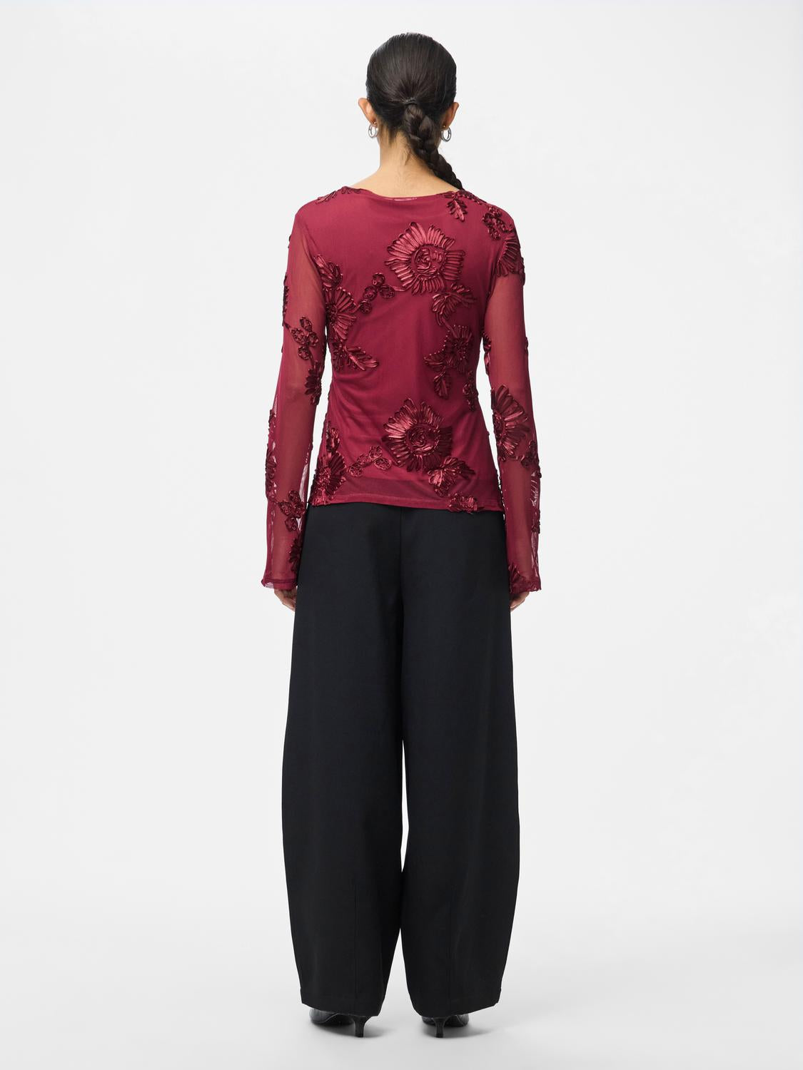 PIECES OFFIA LS BOATNECK TOP