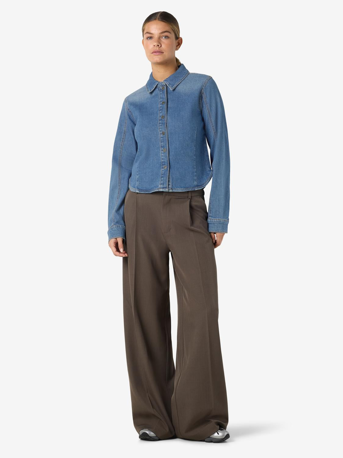 NOISY MAY GINA BERRY LS FIT SHIRT