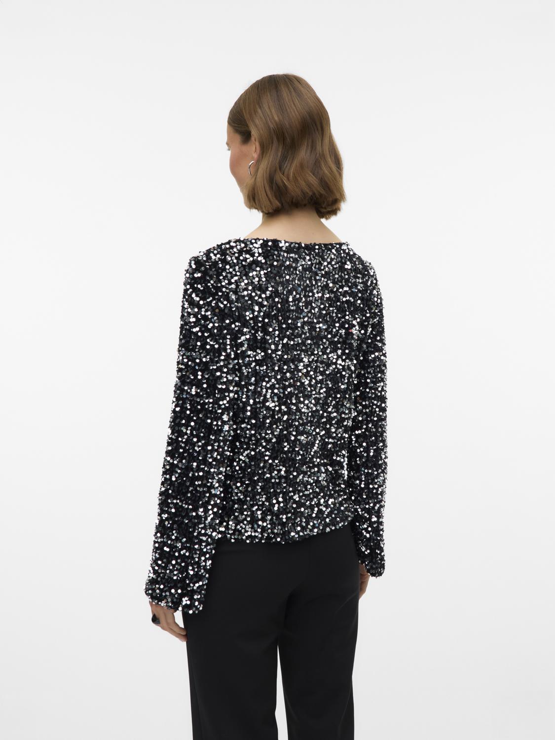 VERO MODA, VMBELLA LS BOATNECK SQ TOP