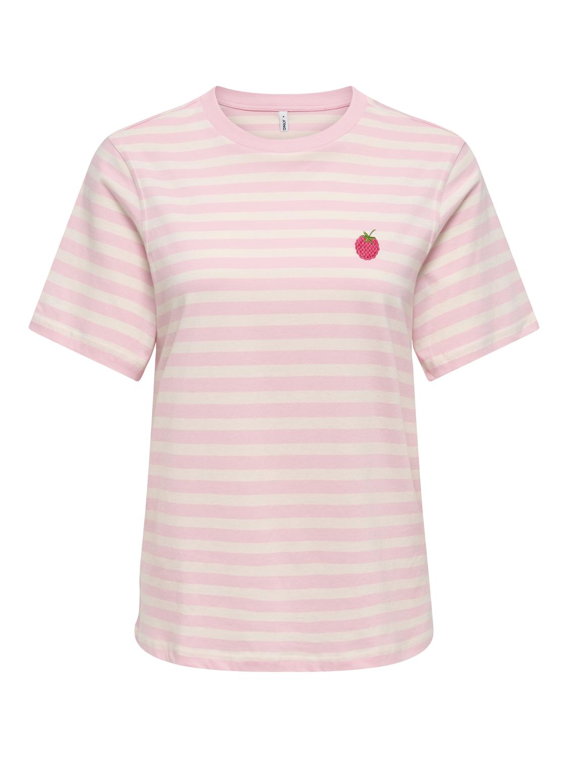ONLY LIVINA S/S O-NECK STRIPE TOP