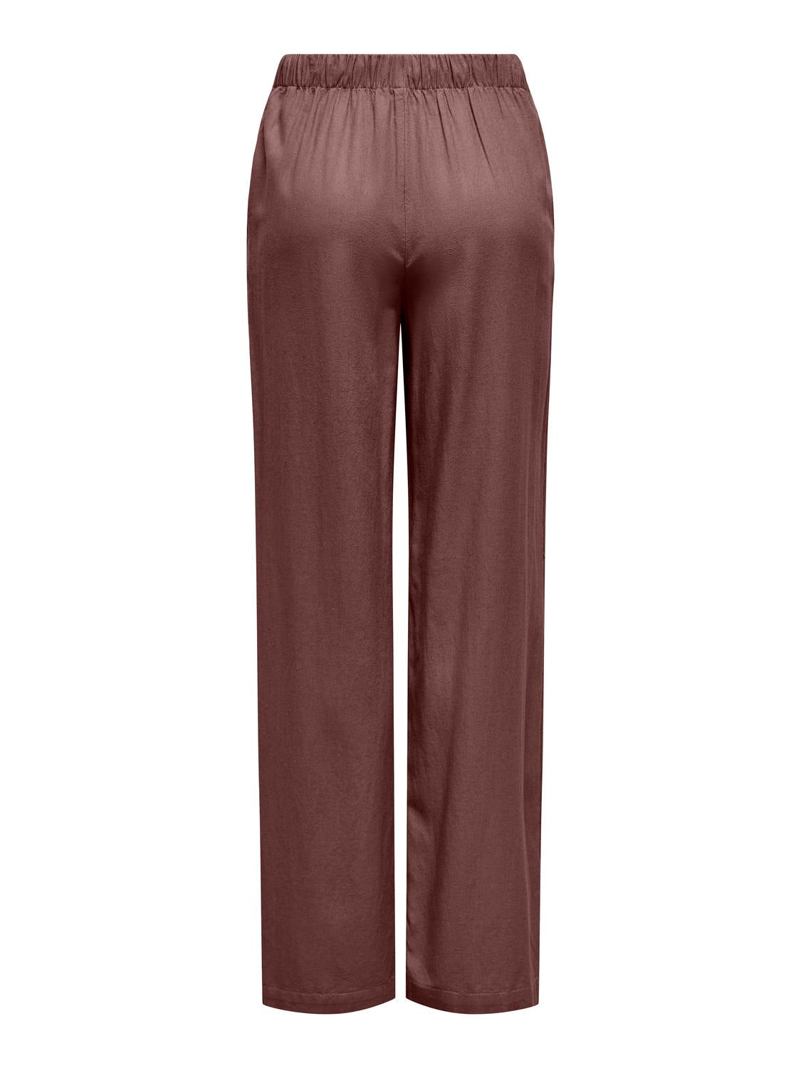 ONLY GOA MW LINEN BL PULL-UP PANT