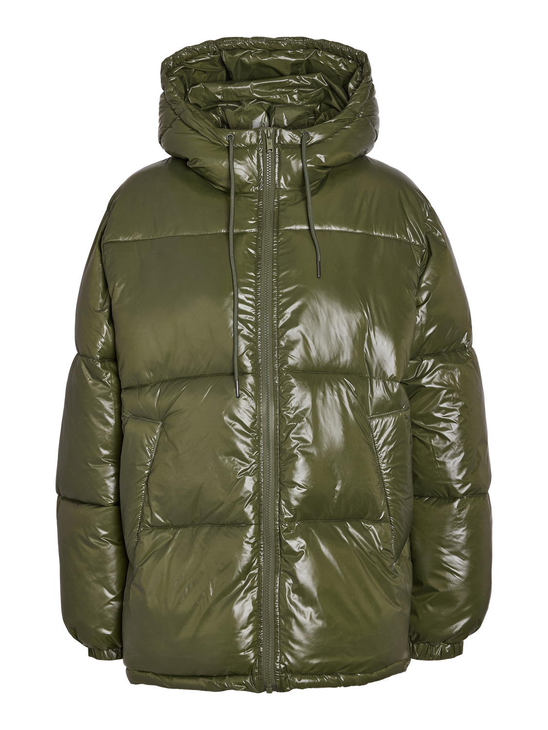 NOISY MAY ALLIE SHINY HOOD LONG JACKET