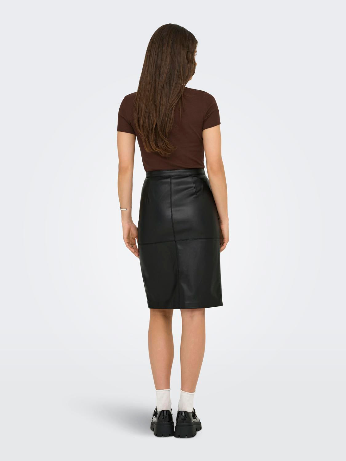 ONLY OLINE FAUX LEATHER SKIRT
