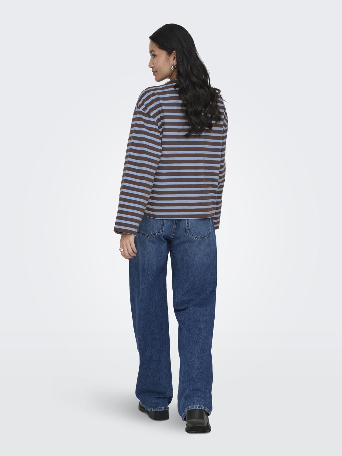 ONLY FREJA L/S STRIPE TOP CS JRS
