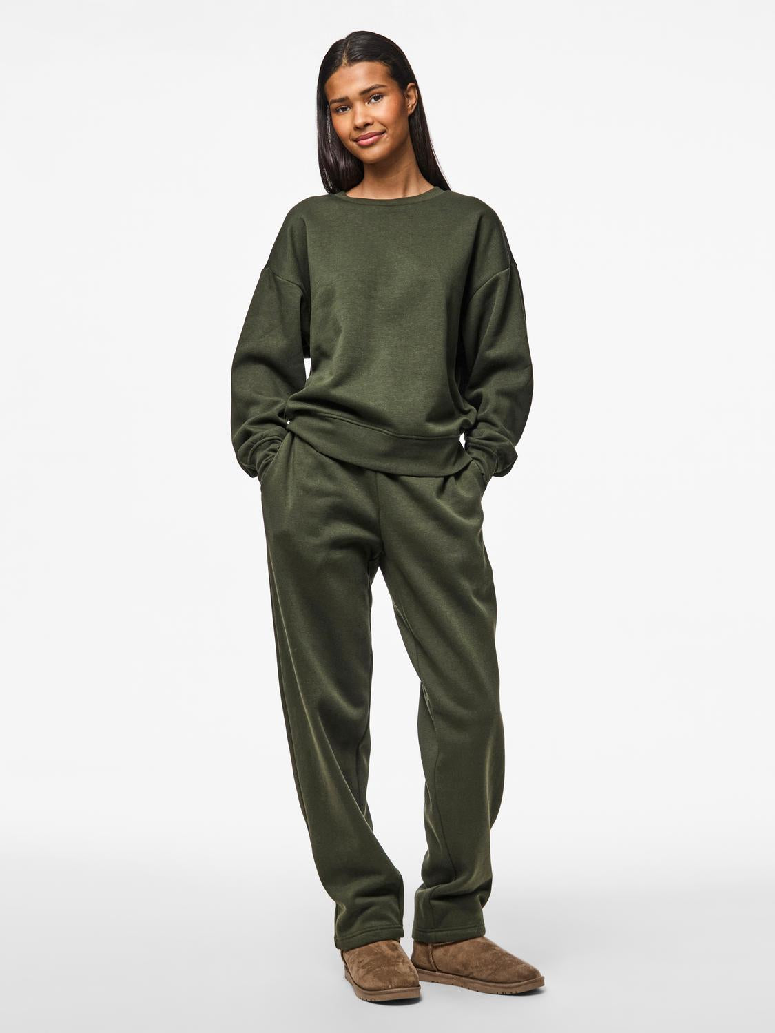 PIECES CHILLI HW STRAIGHT SWEAT PANTS