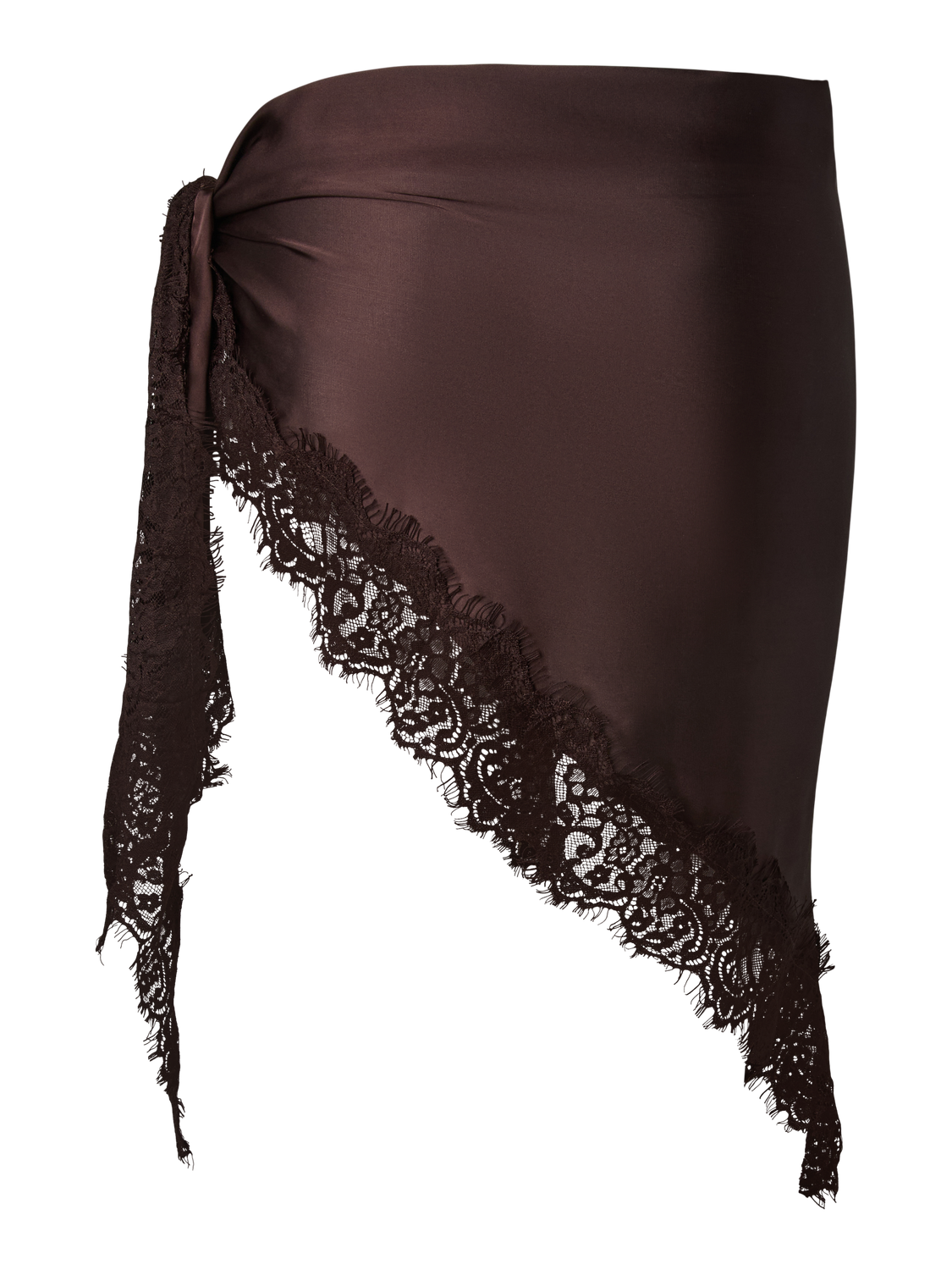PIECES OLGA TRIANGLE LACE EDGE SCARF