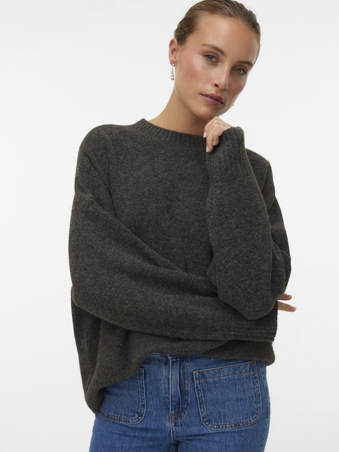 VERO MODA BOOM LS O-NECK PULLOVER GA NOOS