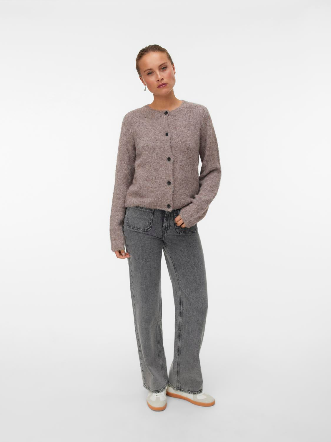 VERO MODA NOVAH LS ONECK BUTTON CARDIGAN