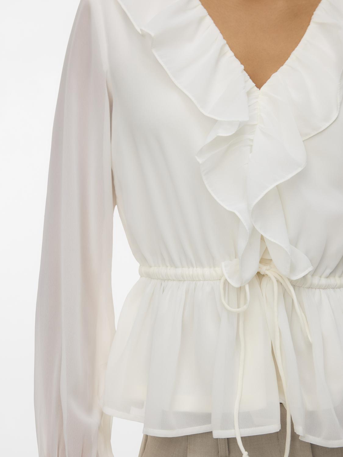 VERO MODA DORA LS FRILL TOP