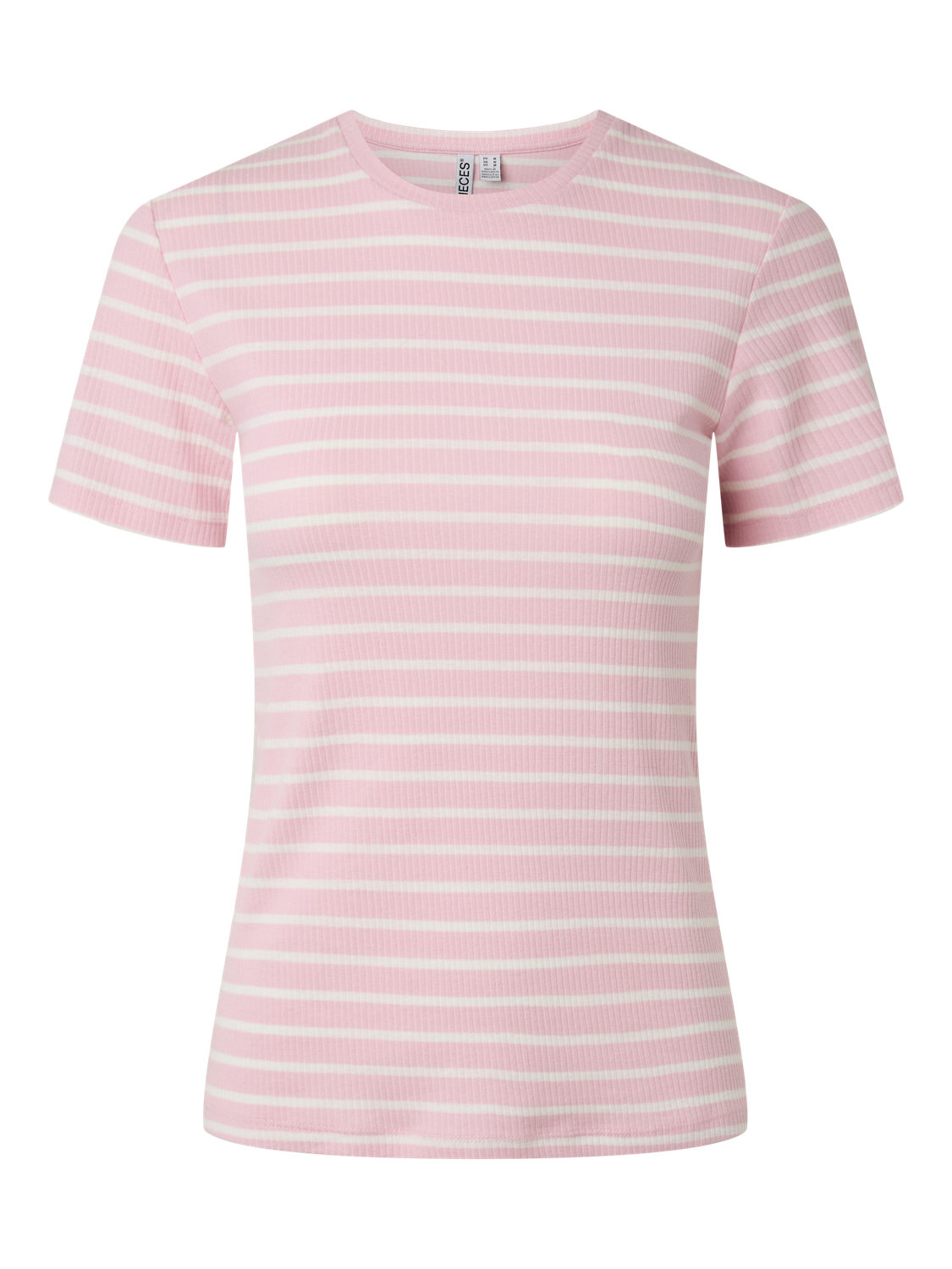 PIECES RUKA SS TOP - ROSEATE/CLOUD DANCER