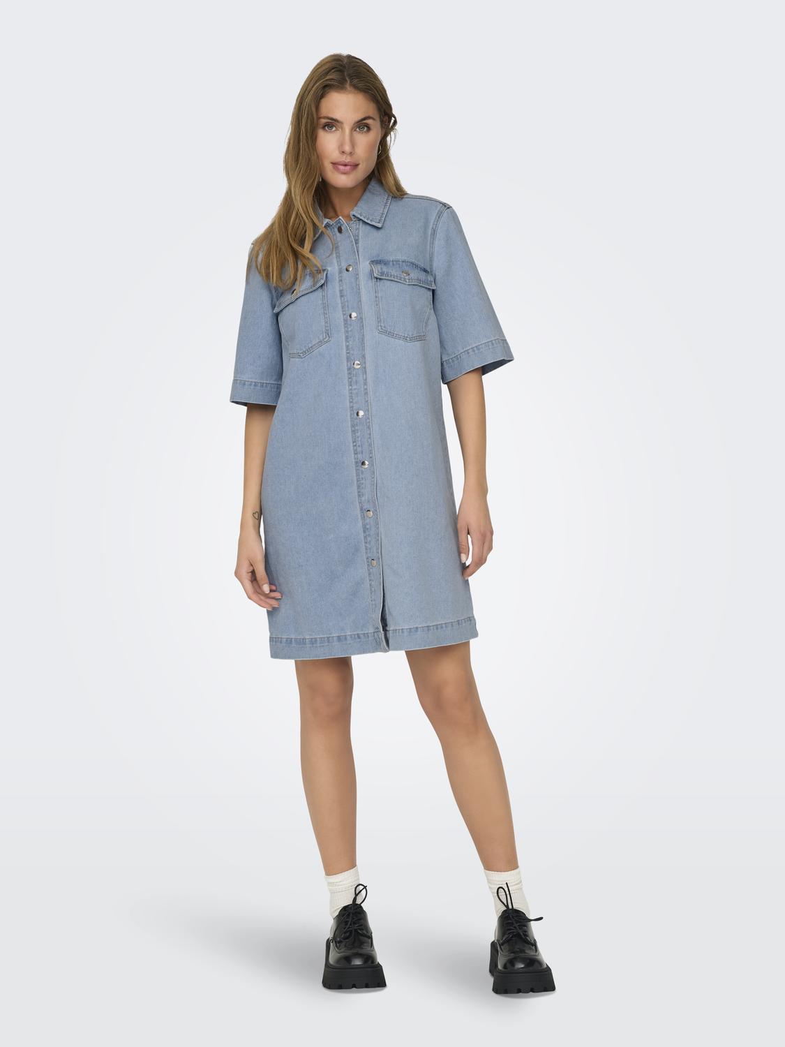 ONLY BELLE S/S BUTTON DRESS
