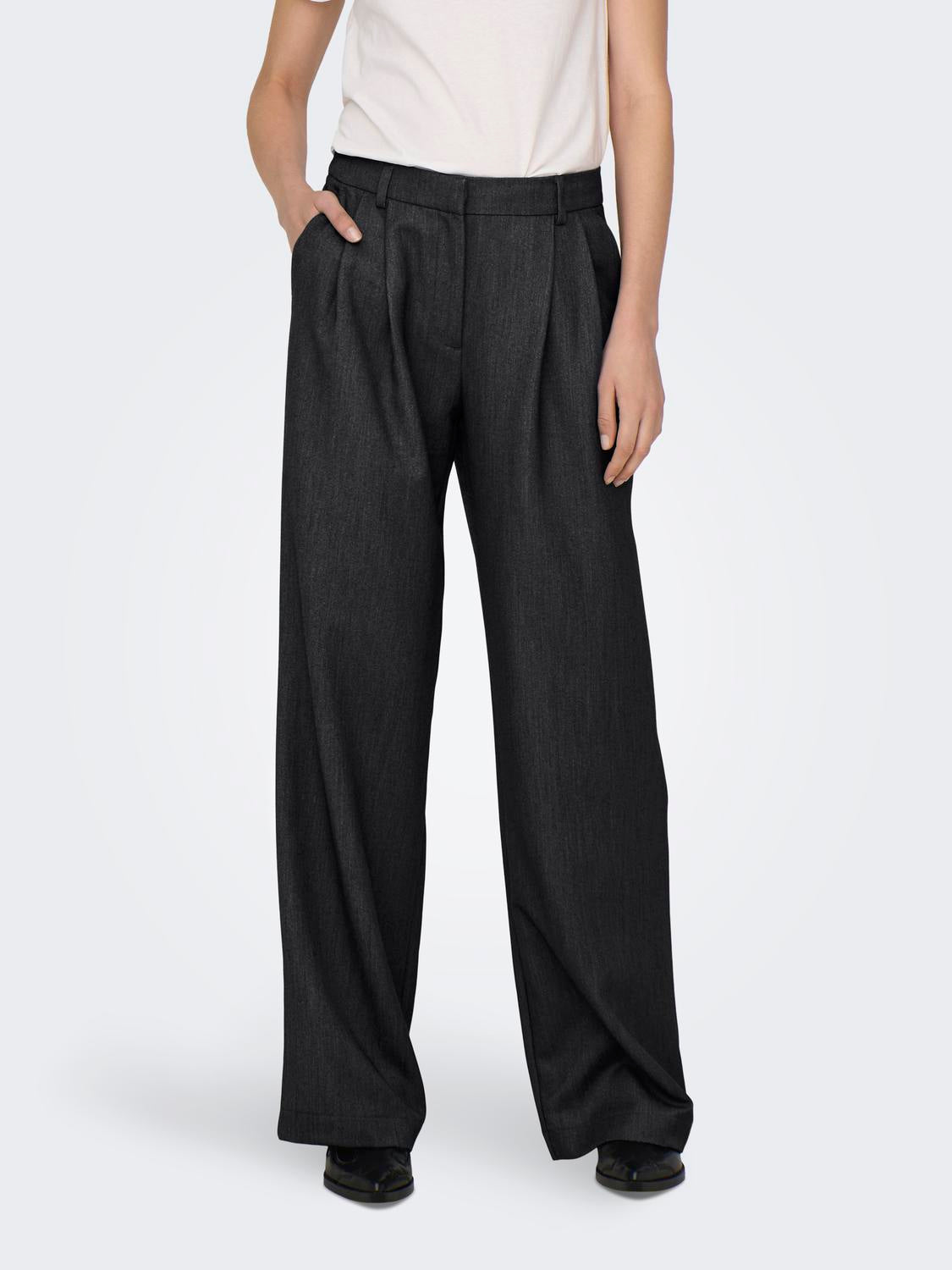 ONLY HATTIE HW PLEAT STR PANT