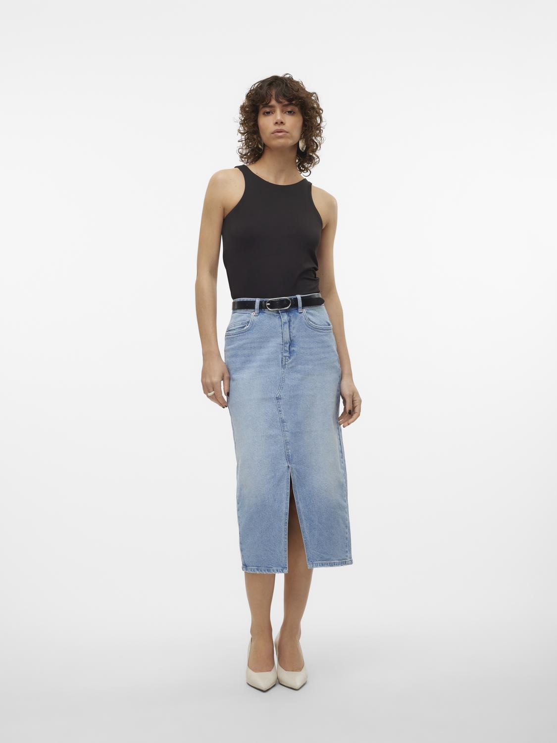 VERO MODA VERI HR CALF DENIM SKIRT