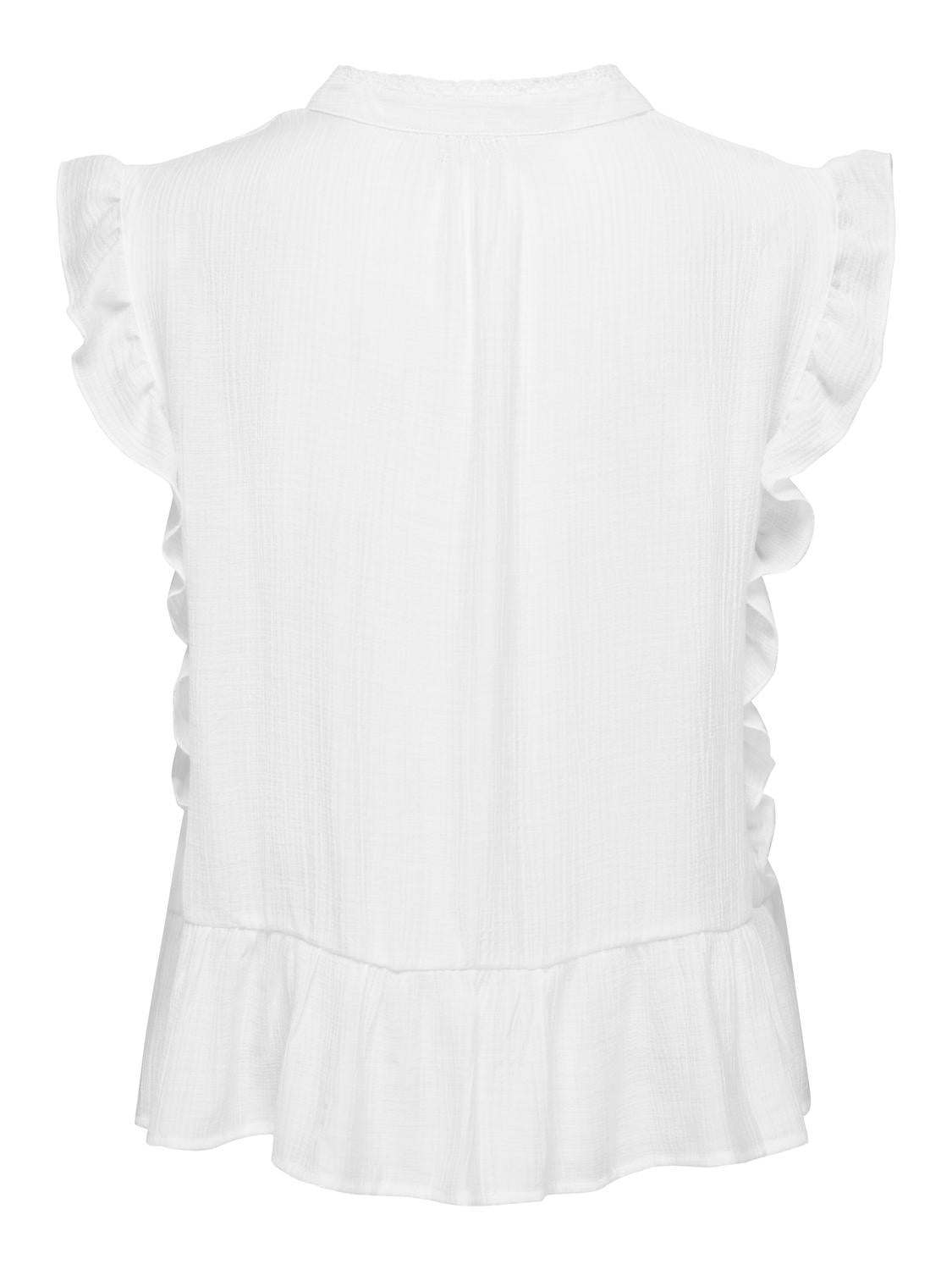 ONLY HENNY S/L FRILL BUTTON TOP