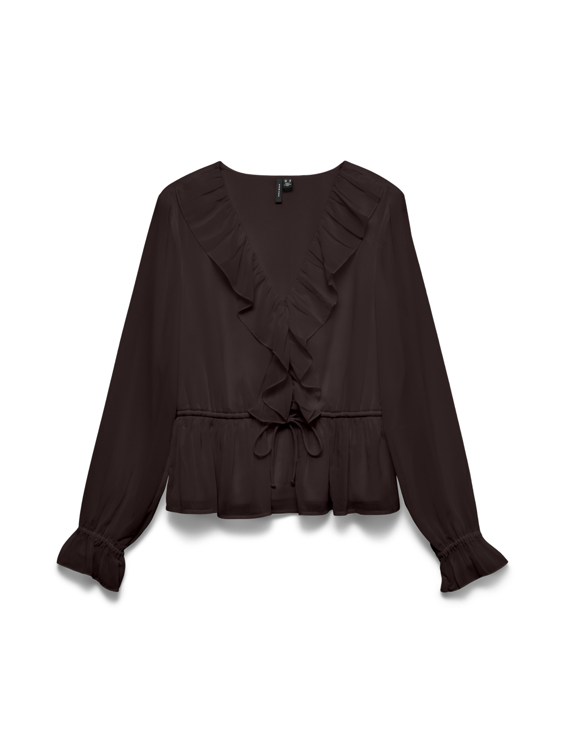 VERO MODA DORA LS FRILL TOP