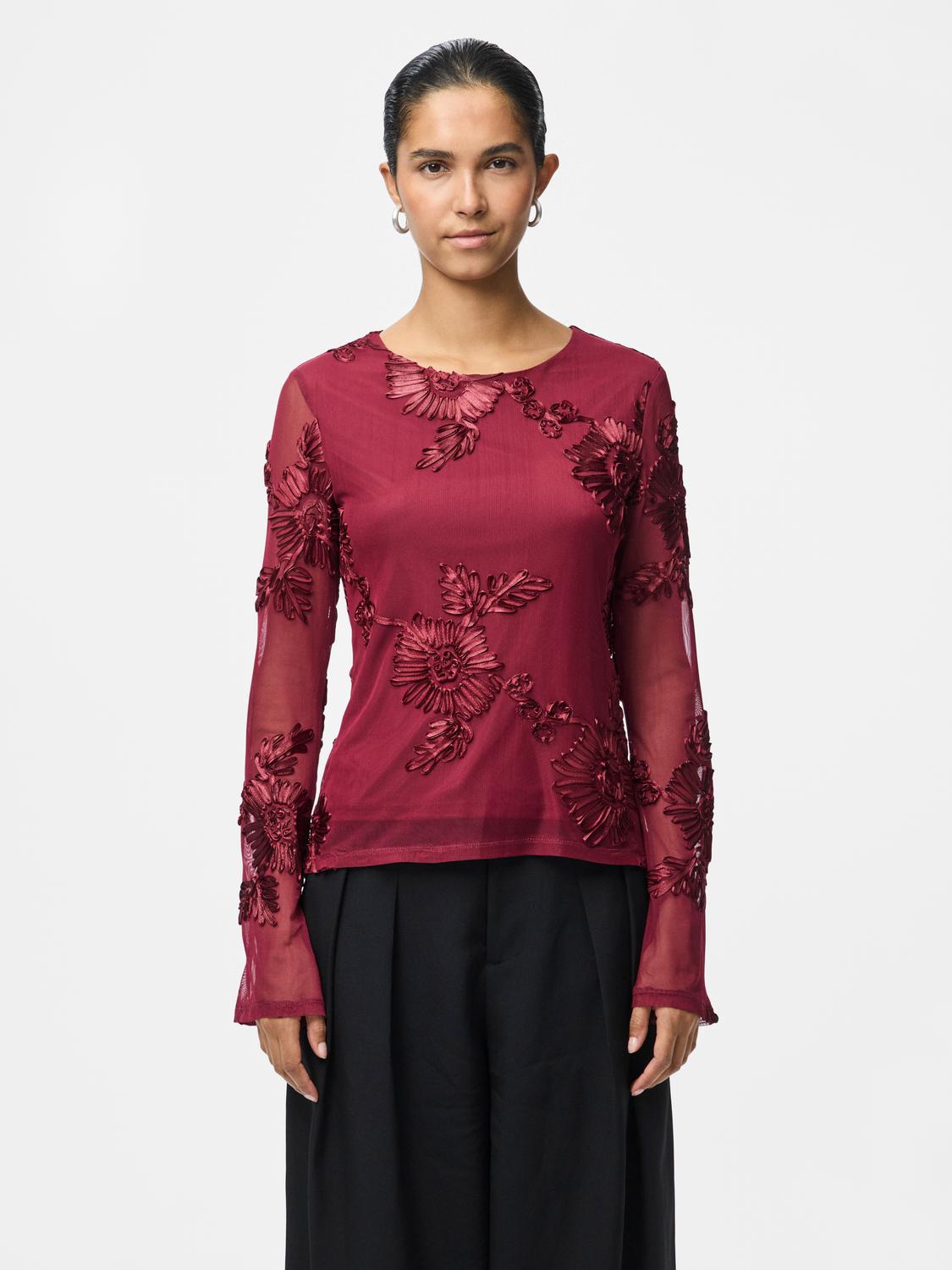 PIECES OFFIA LS BOATNECK TOP