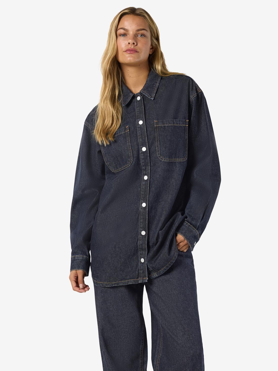 NOISY MAY ALVA L/S DENIM SHACKET AZ386DB NOOS