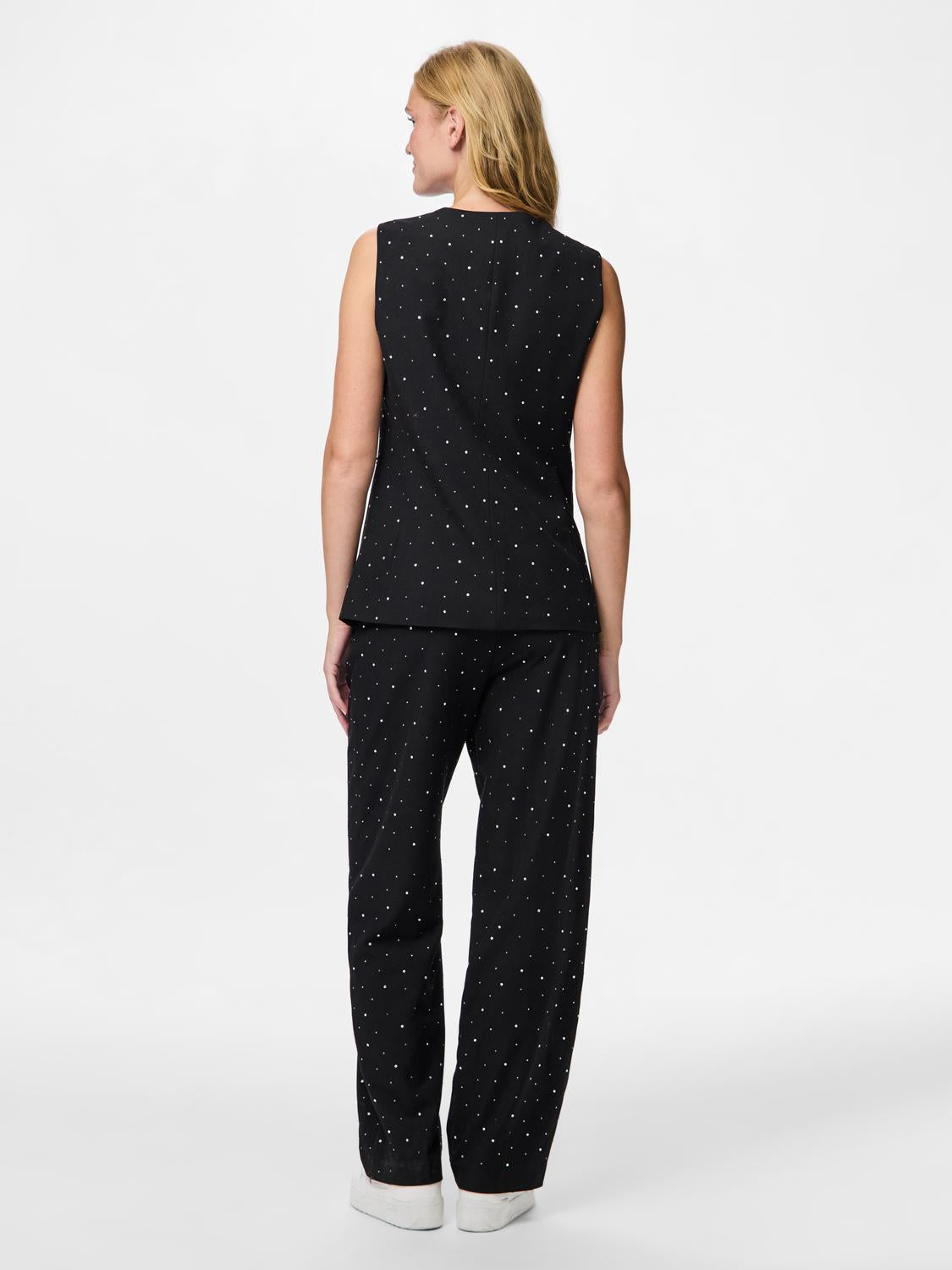 PIECES MICHELLE RHINESTONE HW PANT