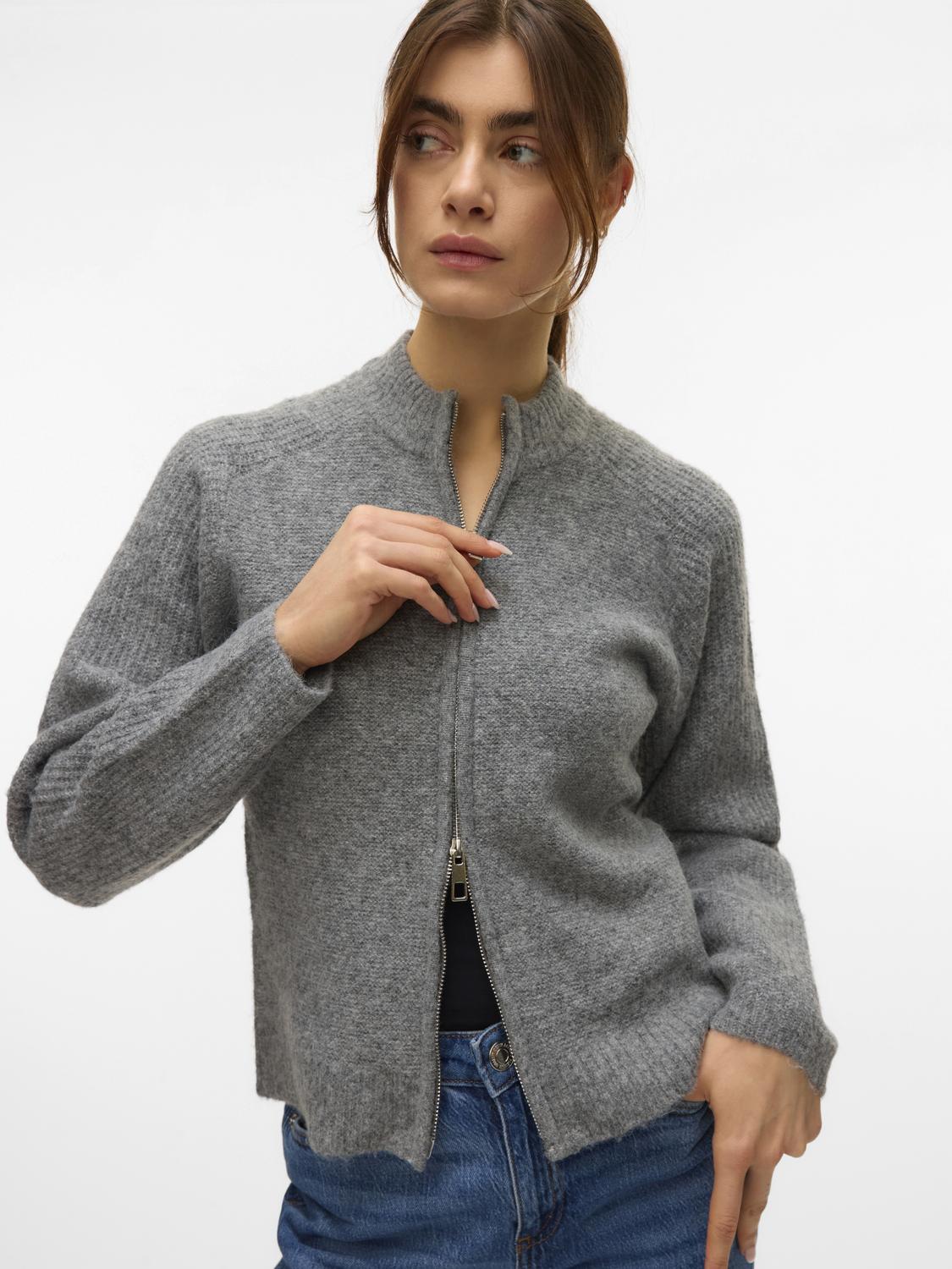 VERO MODA BANG LS HIGH NECK ZIP CARDIGAN