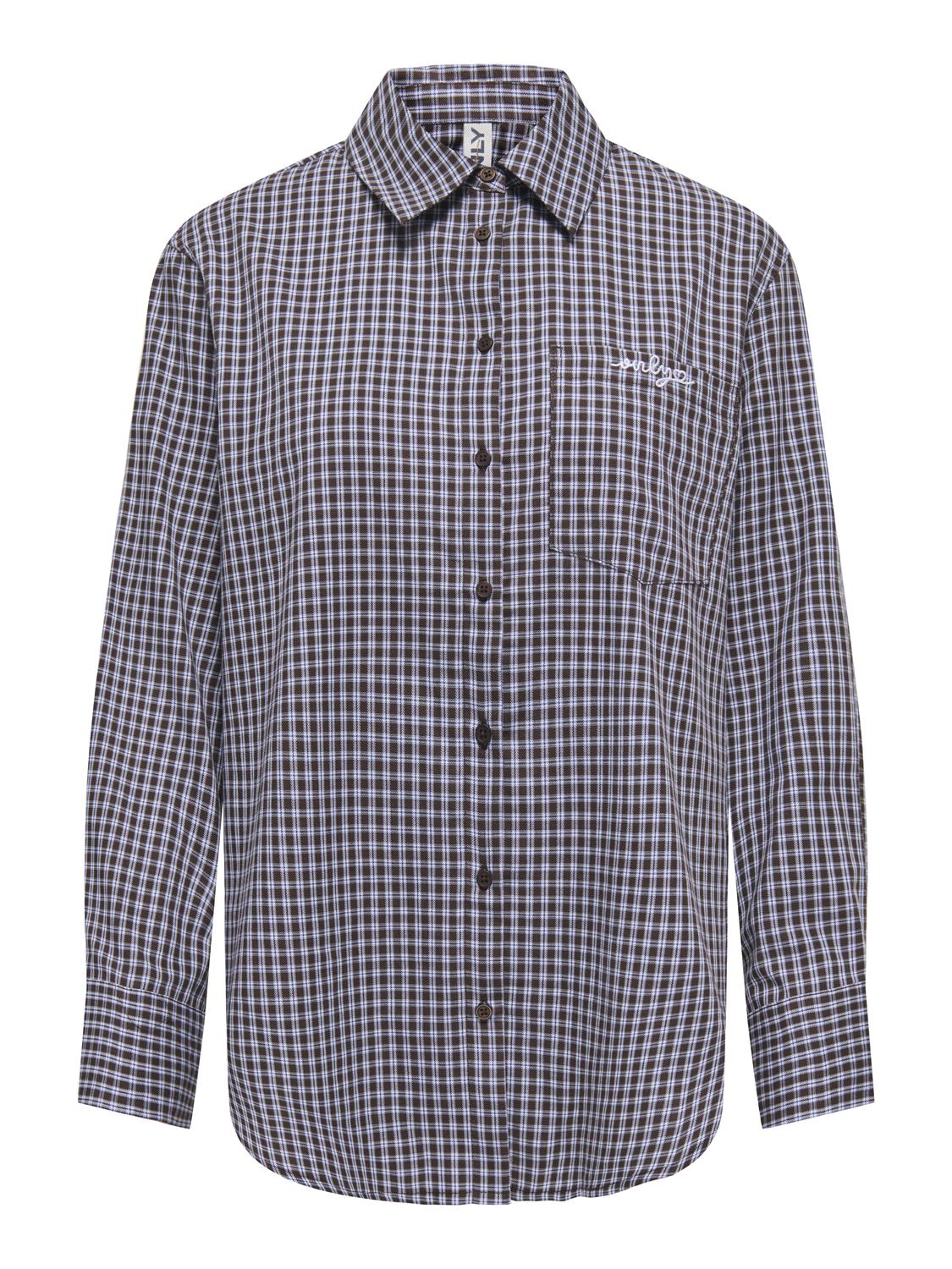ONLY SURANI L/S CHECK EMB SHIRT WVN
