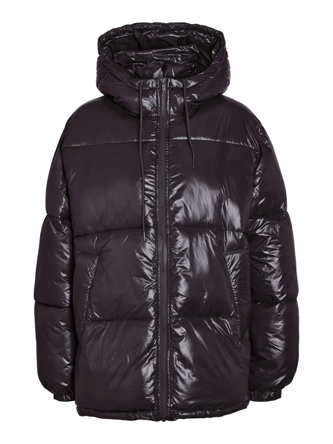 NOISY MAY ALLIE SHINY HOOD LONG JACKET