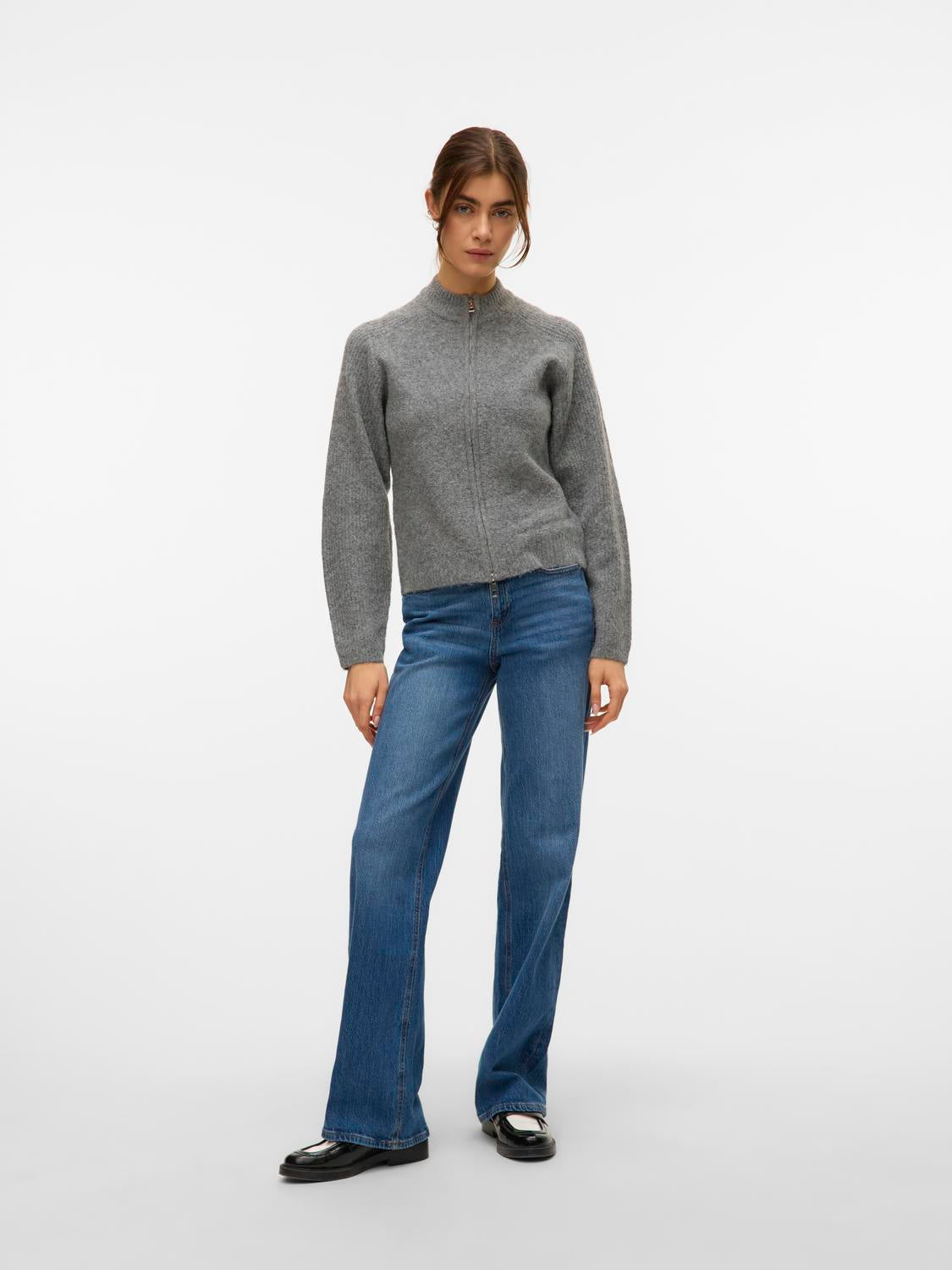 VERO MODA BANG LS HIGH NECK ZIP CARDIGAN