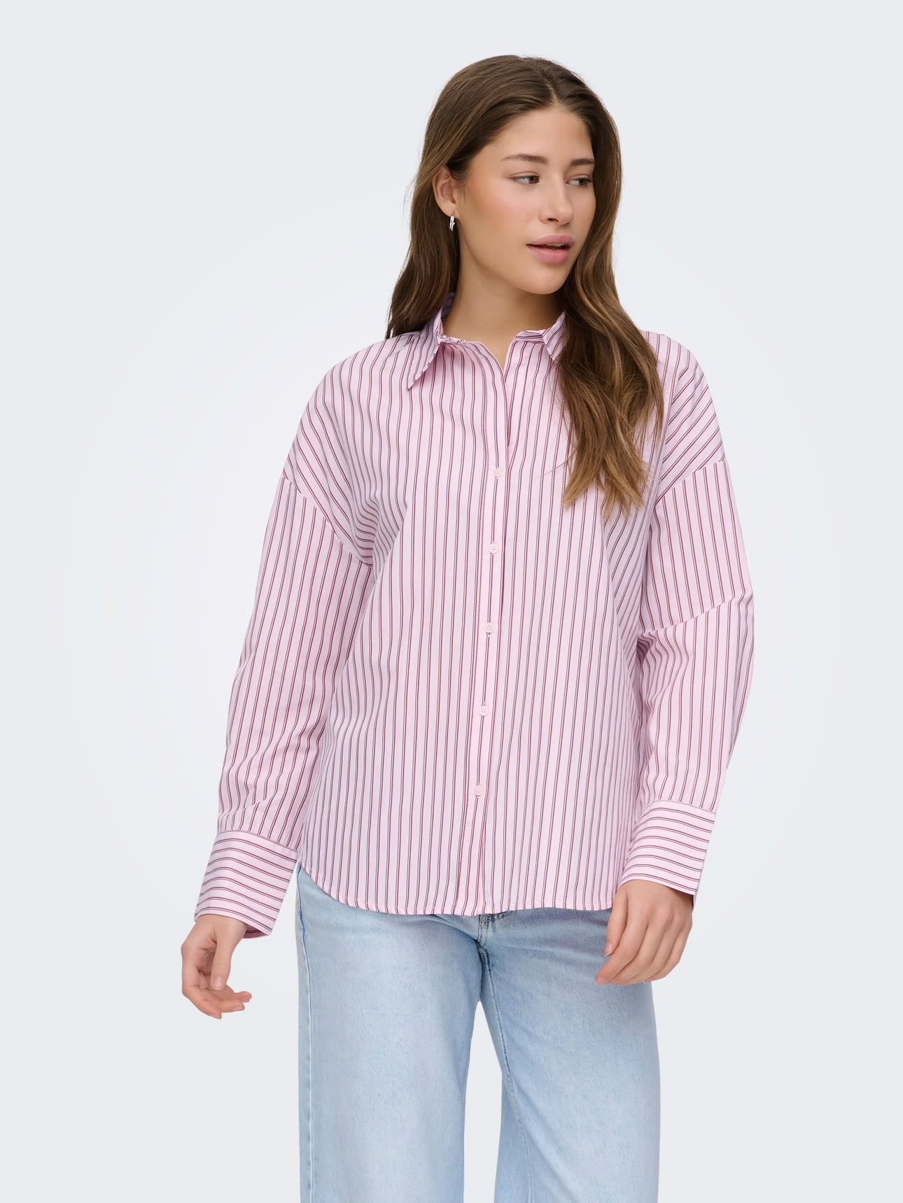 ONLY OREGON ALVA LS REG SHIRT - PINK