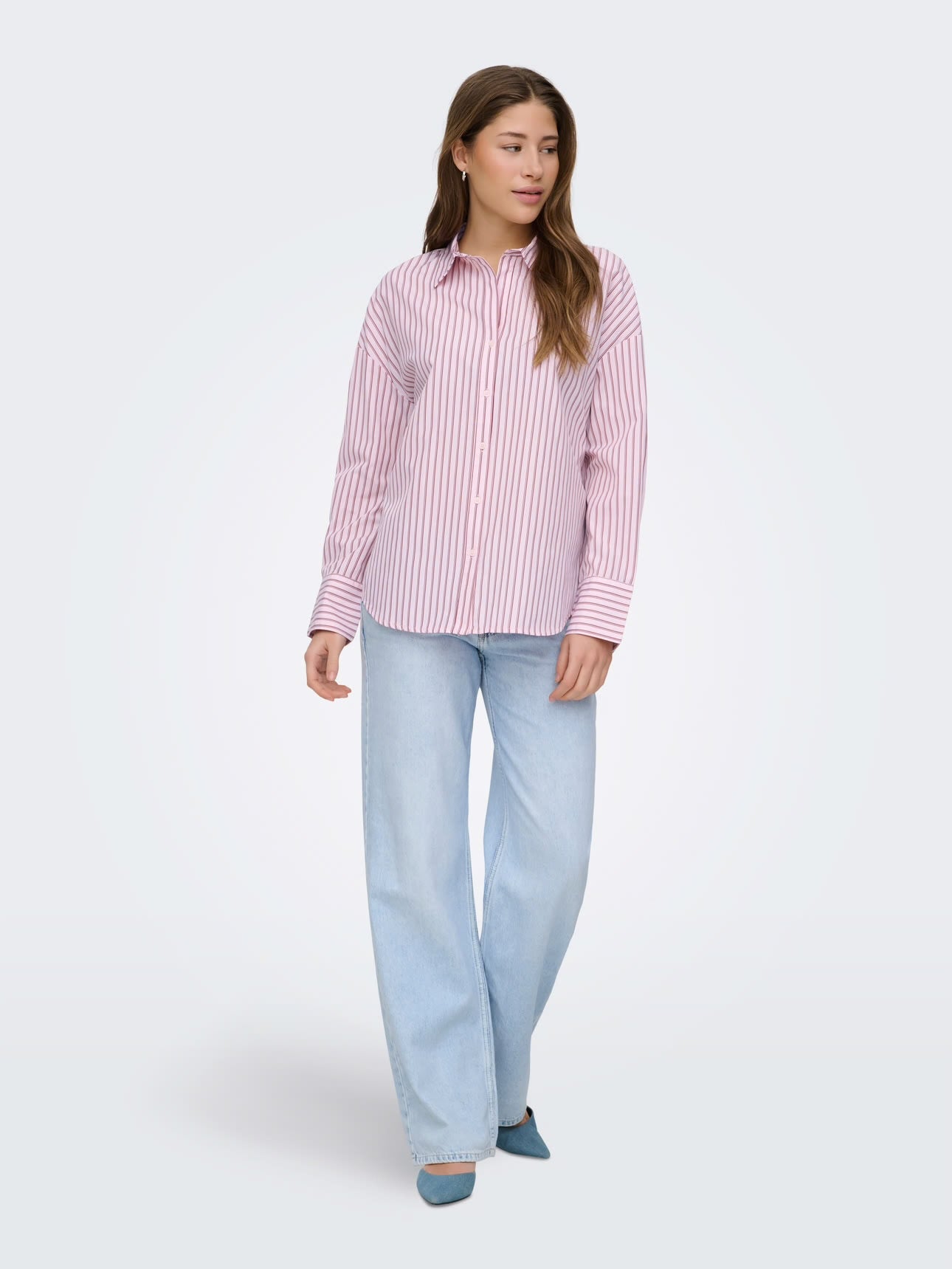 ONLY OREGON ALVA LS REG SHIRT - PINK
