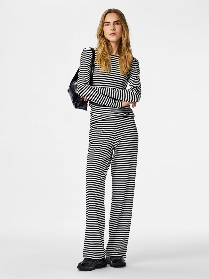 PIECES LAYA MW WIDE PANTS