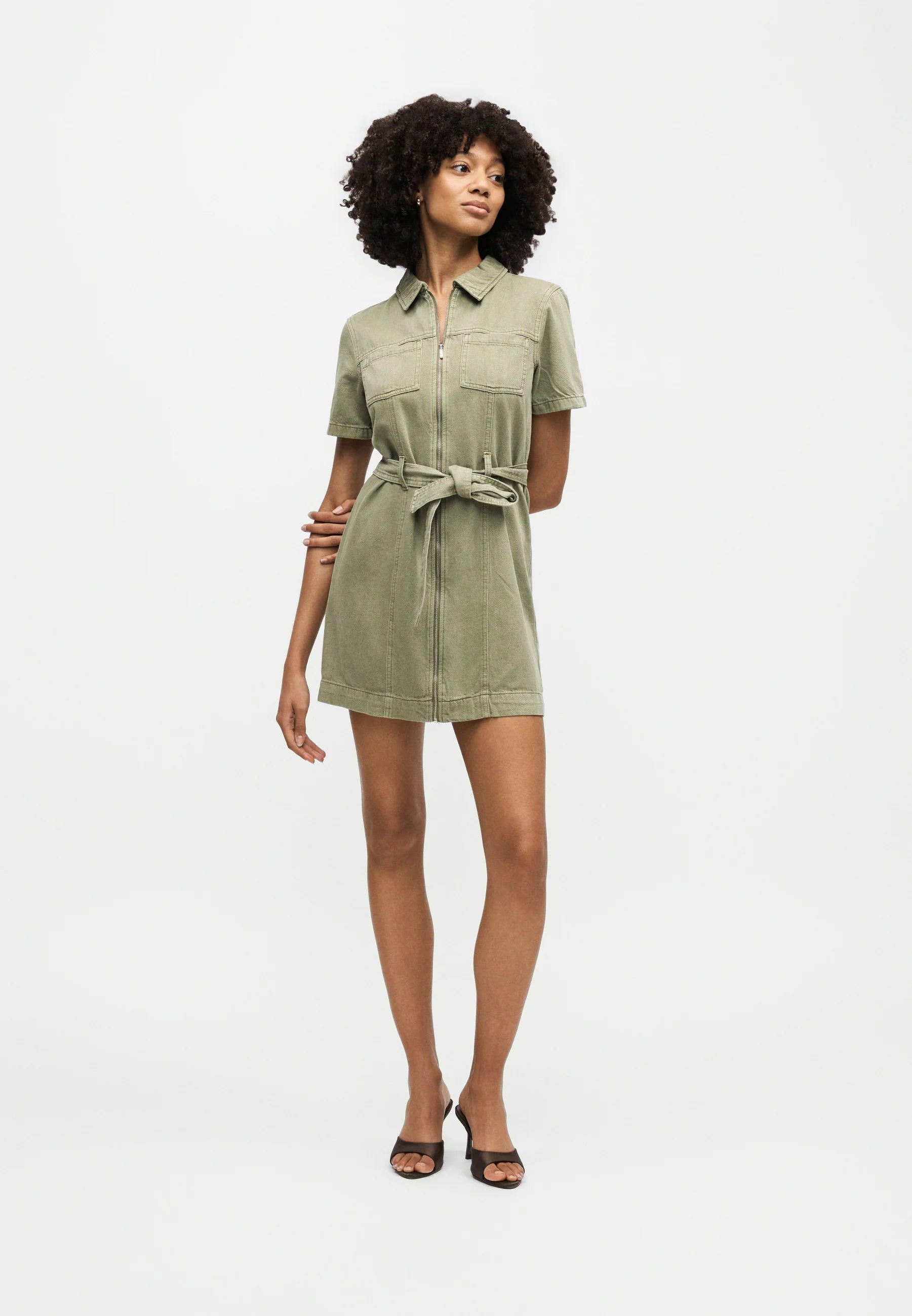 ONLY SILLA SS ZIP BELT SHORT DRESS
