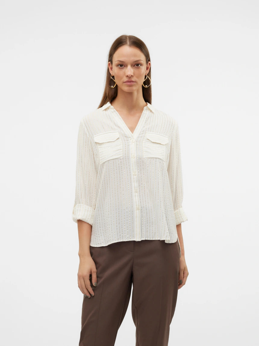 VERO MODA BUMPY LS GLITTER SHIRT