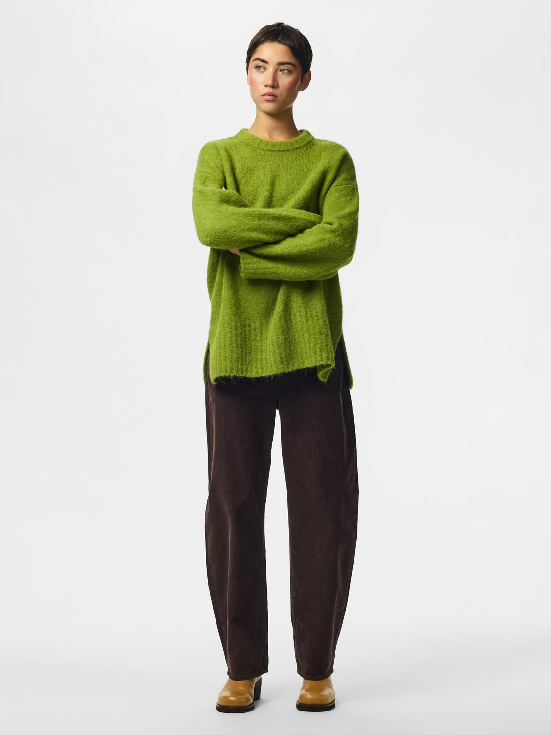 PIECES TINA LS O-NECK KNIT NOOS