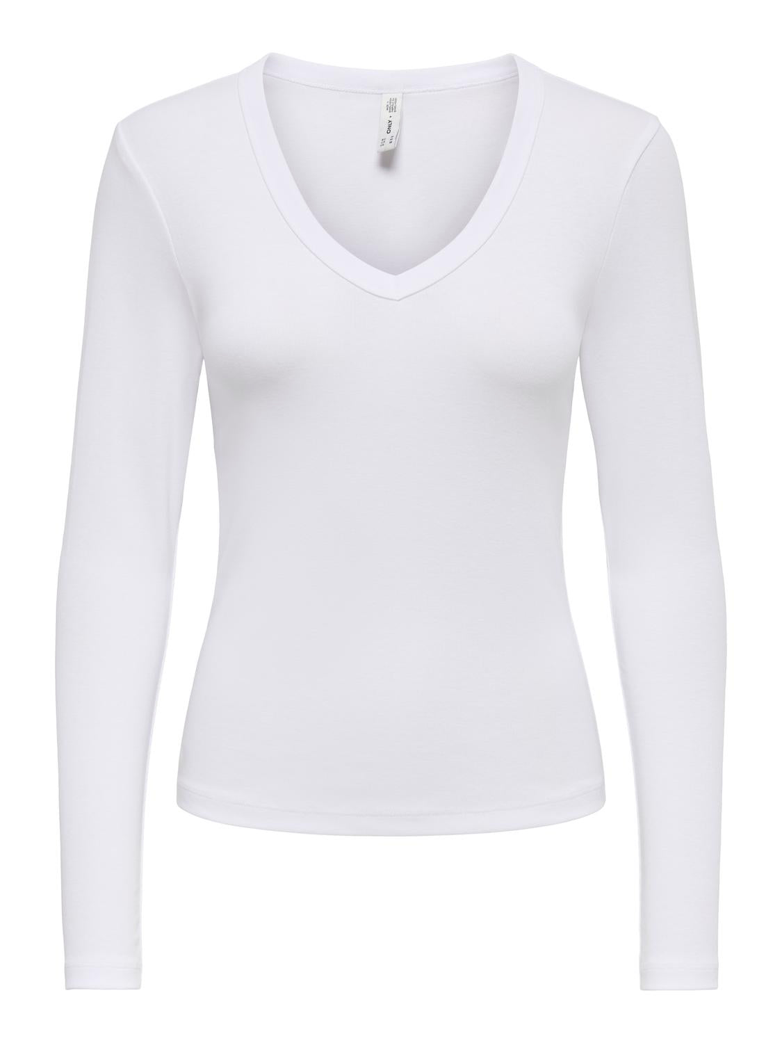 ONLY RILEY L/S V NECK TOP
