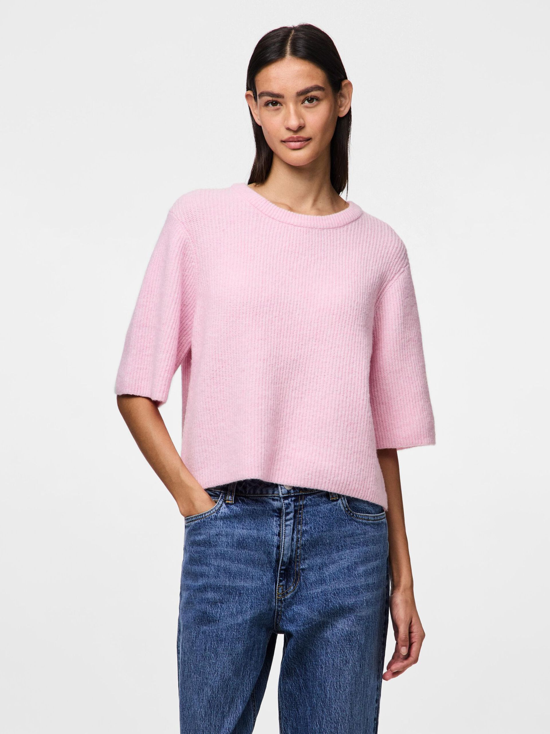 PIECES SILLY SS O-NECK KNIT