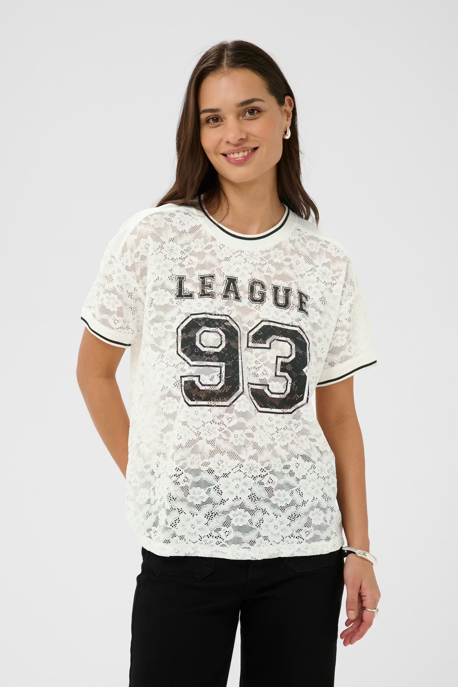 KAFFE BELLE LACE T-SHIRT