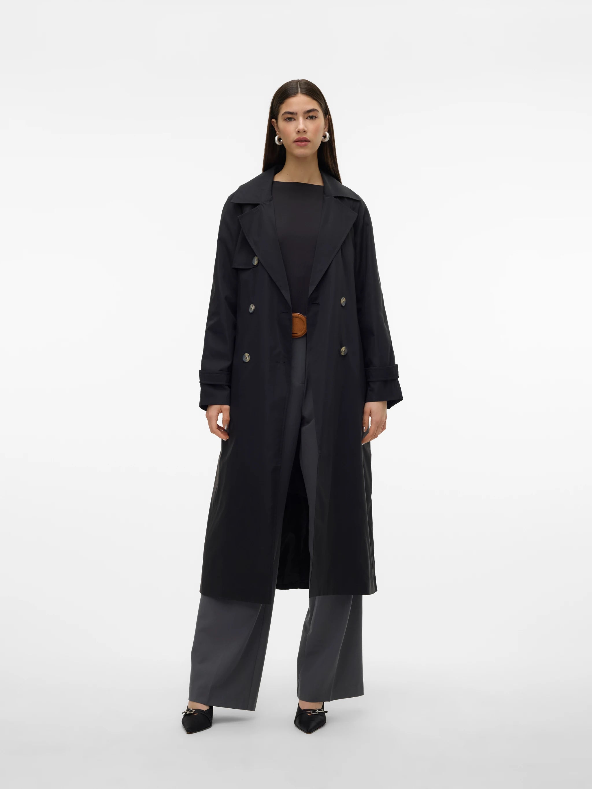 VERO MODA TESSA GOLD LONG TRENCHCOAT