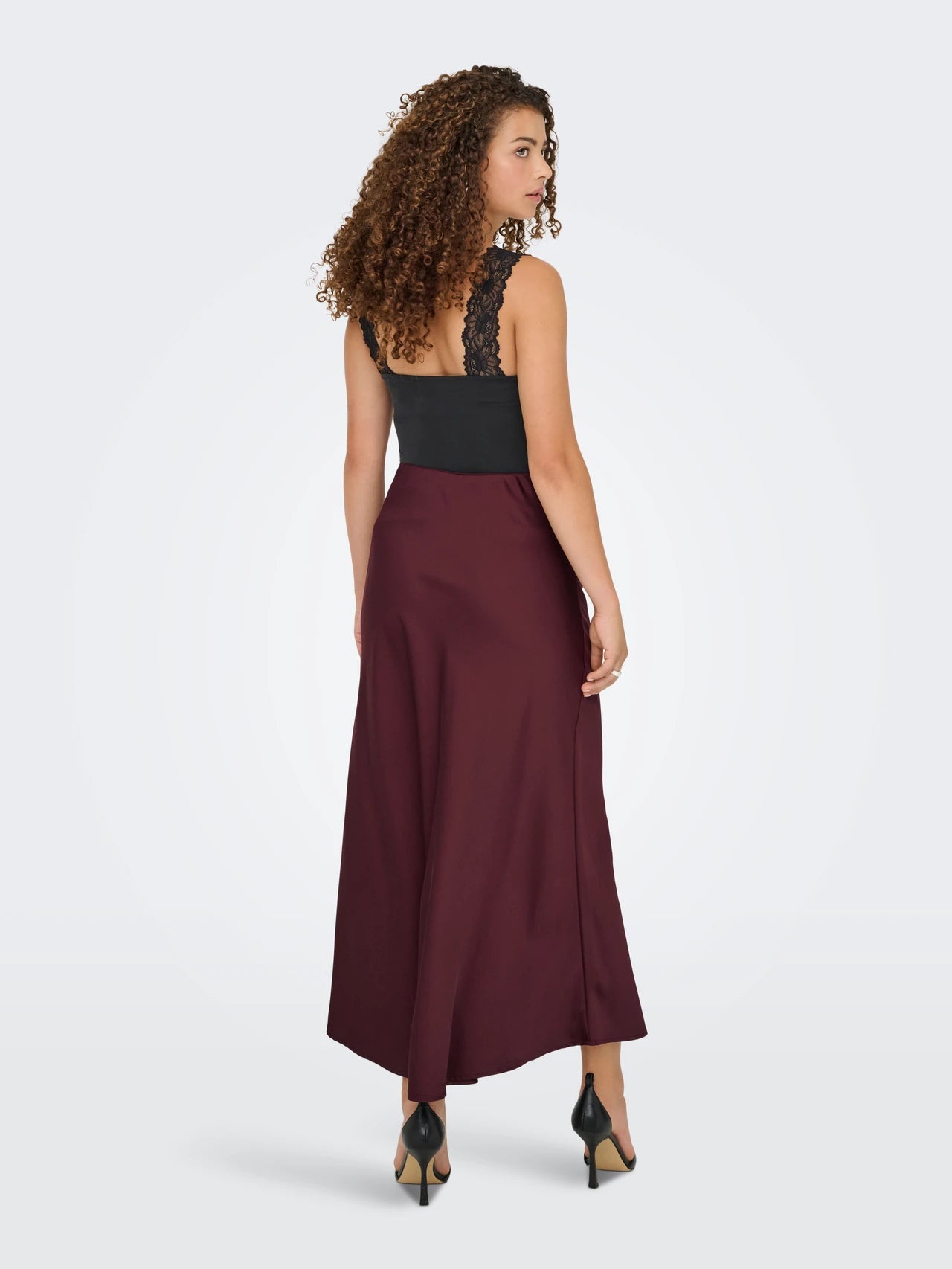 ONLY MIKA VIS SATIN LONG SKIRT