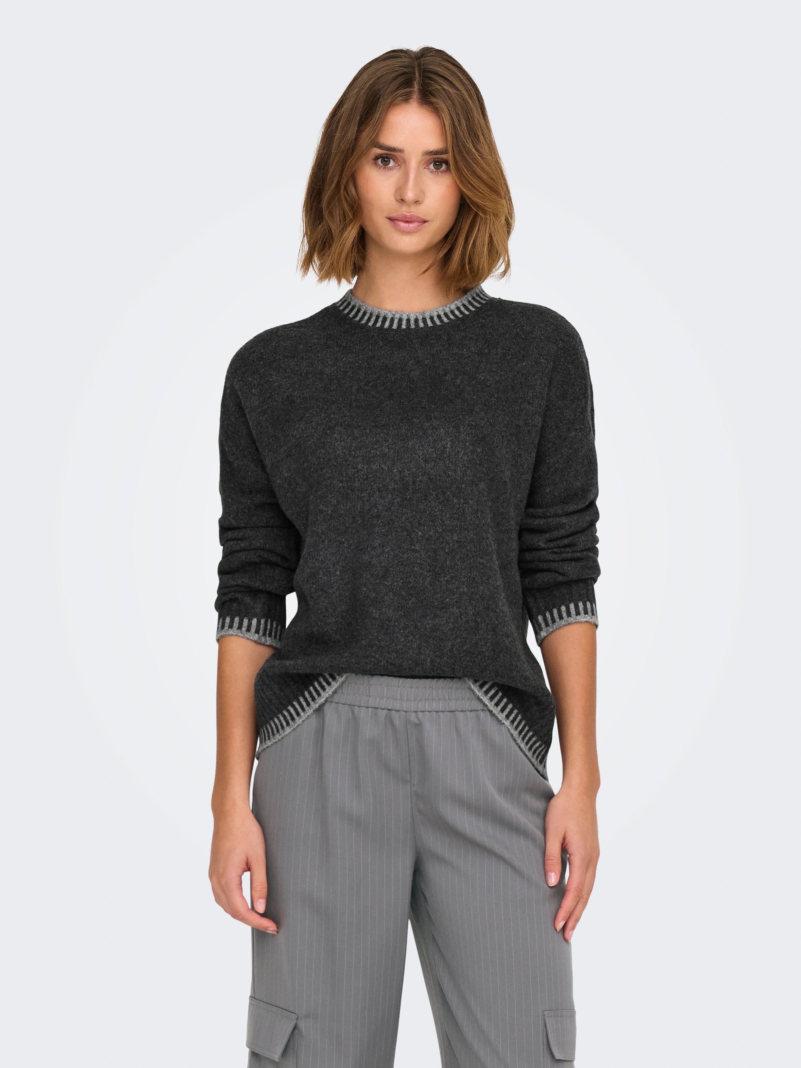 ONLY SILMA LS STITCH MOCK NECK KNIT