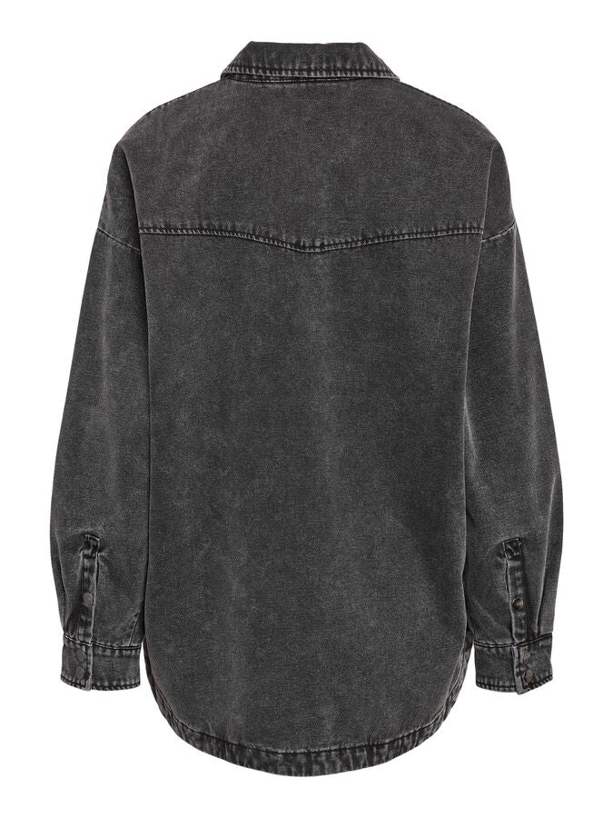 NOISY MAY PEYTON QUILTED DENIM OVERSHIRT