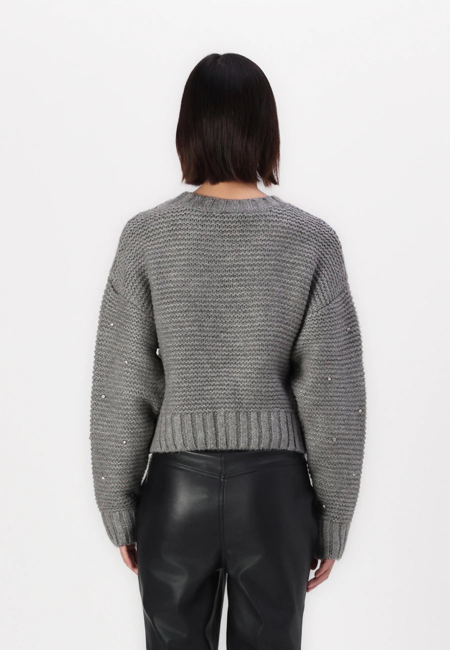 NOISY MAY SANNE L/S O-NECK DIAMANTÉ KNIT