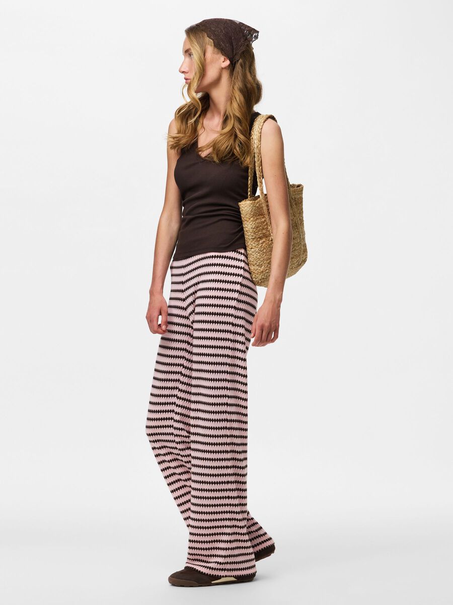 PIECES JEYA HW WIDE KNIT PANT