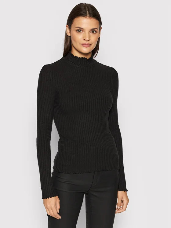 NOISY MAY BERRY L/S HIGH NECK TOP