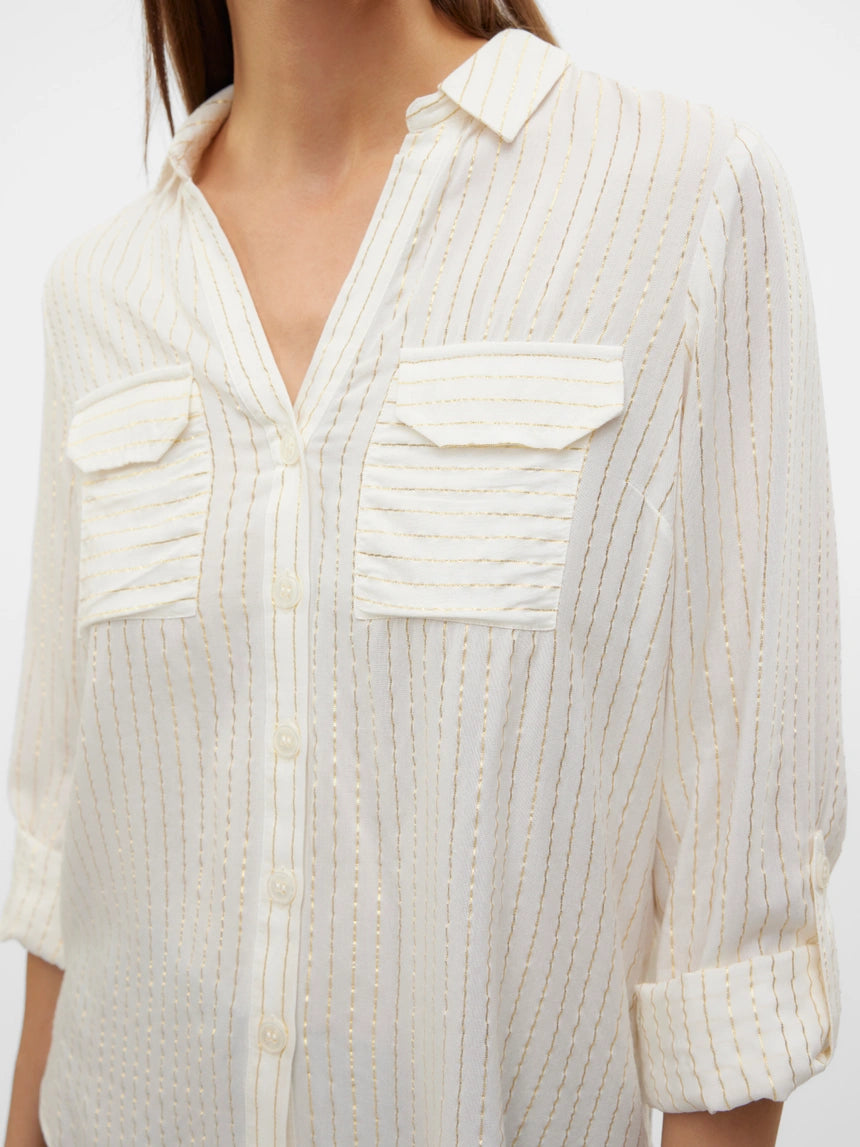 VERO MODA BUMPY LS GLITTER SHIRT