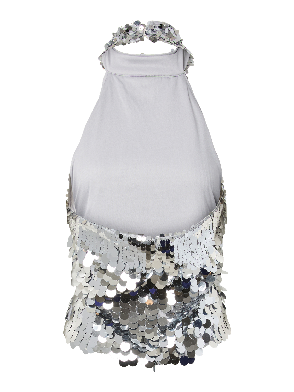 PIECES MALOU SEQUIN HALTERNECK TOP