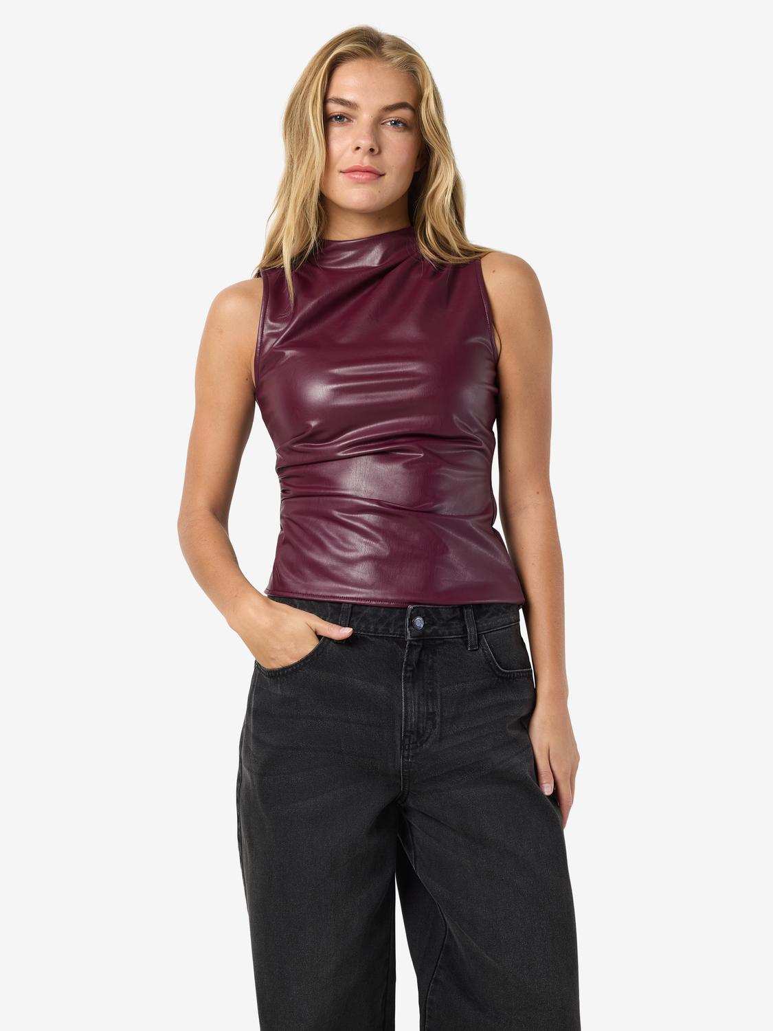 NOISY MAY DANDY PU S/L TOP