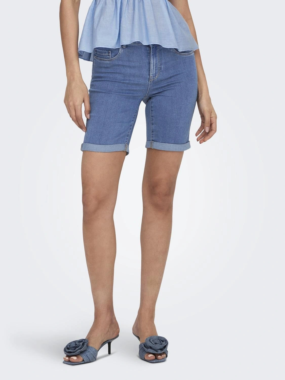 ONLY RAIN LIFE MID LONG DNM SHORTS