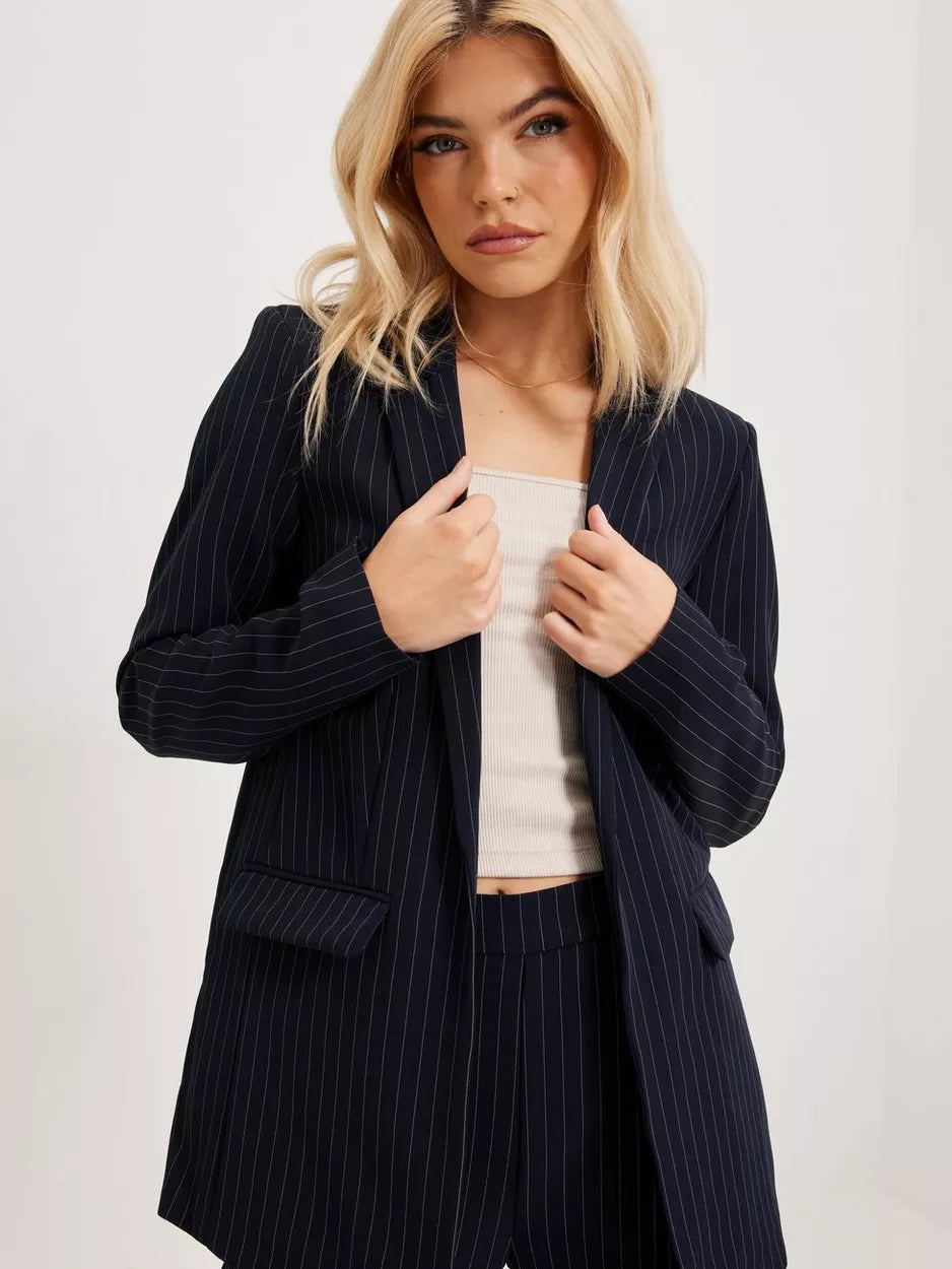 PIECES BOZZY LS LOOSE STRIPED BLAZER